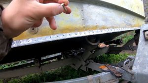 Тюнинг прогресс 2М - Клепание обводов полнотелыми клепками под молоток перфоратором.