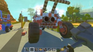 БИТВА ПОСТРОЕК ! OVER ПРОТИВ COFFI ГОНКИ НА ПРИДУМАННЫХ МАШИНАХ В СКРАП МЕХАНИК (Scrap Mechanic)