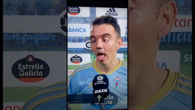 Iago Aspas aturdido después del 1-4 frente al real madrid