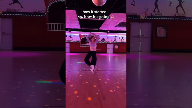 How it started vs how its going 💗🛼 my artistic inline skating journey