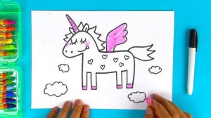 Как нарисовать ЕДИНОРОГА - уроки рисования от РыбаКит
