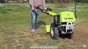 Мотоблок Grillo G 107D – G 107D AE (работа с почвенной фрезой)