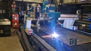 Станок плазменной резки с 3D головой. Резка детали