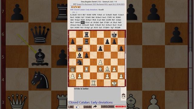 Grand Prix Bucharest 2023 - Round: 9.2 || Bogdan-Daniel Deac vs Alexey Sarana