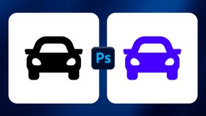 КАК ПОМЕНЯТЬ ЦВЕТ ПНГ ИКОНКИ В ФОТОШОПЕ / Урок Photoshop для новичков / Без воды