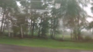 Кашира, автобус 32, участок Стадион - Барабаново поездка по маршруту в сильную грозу