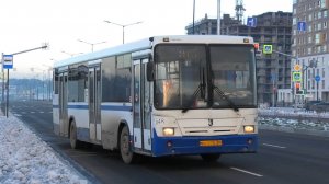 Автобус НефАЗ-5299-20-32 борт №1848 маршрут №65 в безлюдном микрорайоне "Новокольцовский"