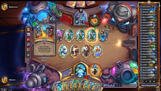 Hearthstone Ignite mage cheaters are still out there,(How long can this go on?) #hearthstone Wokege
