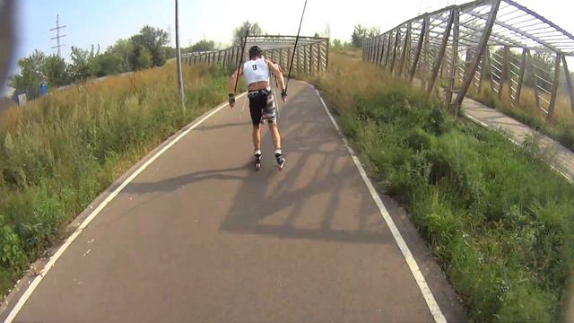 Видео со шлема, конёк, масс-старт, 12 и 10 х2300 м. Марьино, 27.08.2022 смотреть онлайн