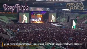 Deep Purple • Roger Glover (Bass) and Ian Paice (Drums) Instrumental solo • Monsters of Rock