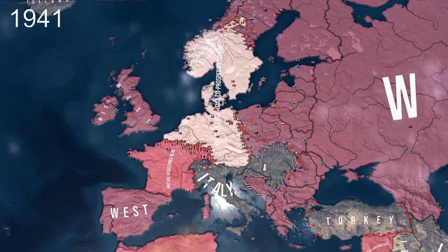 East Europe vs West Europe - Hoi4 timelapse