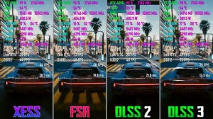 Intel XeSS vs AMD FSR  vs Nvidia DLSS 2/3 in Cyberpunk 2077 - Graphics & FPS Comparison