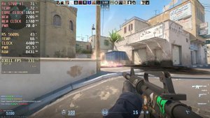 Counter-Strike 2 - RX 5700 XT + Ryzen 5 5600G - 1080p, High Settings