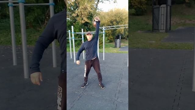 быстрая разминка с гирей