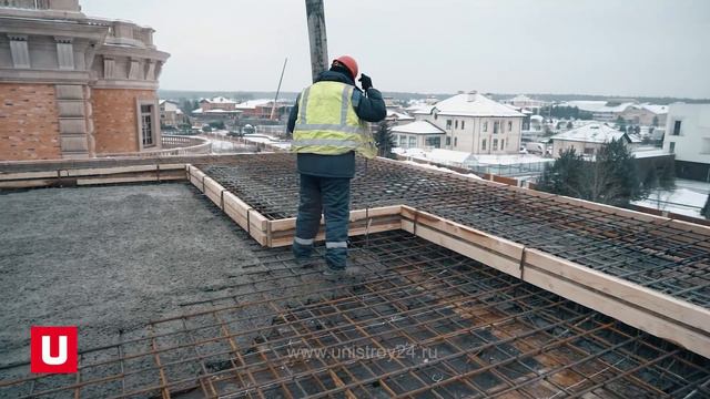 Устройство плиты перекрытия 2-го этажа.