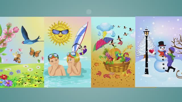 The Four Seasons Of The Year Vocabulary смотреть онлайн