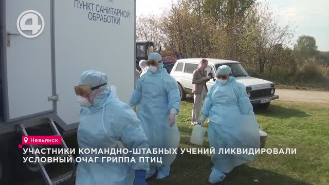 Участники командно-штабных учений ликвидировали условный очаг гриппа птиц