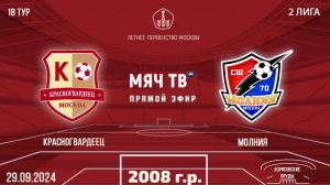 Красногвардеец 2008 vs Молния (Начало 29.09.2024 в 14-00)