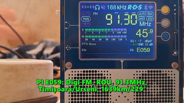 31.08.2024 11:54UTC, [Es], Digi FM, Румыния, 91.3MHz, 1639км