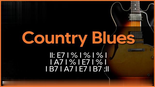 Country Blues -Backing track in E