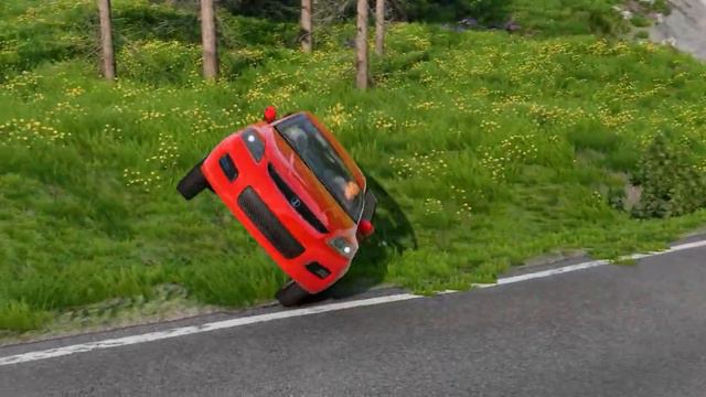 Автомобили против бетонных водопроводных труб в игре BeamNG Drive! смотреть онлайн