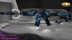 M4A1-S Nightmare - Skin Wear Preview