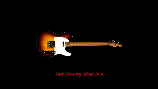 Fast Country Blues Backing Track In A