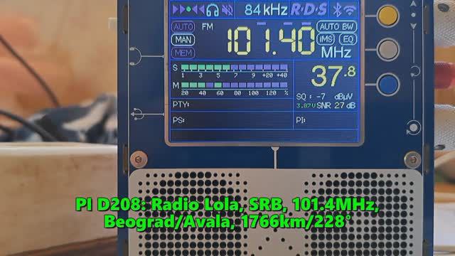 31.08.2024 12:04UTC, [Es], Radio Lola, Сербия, 101.4МГц, 1766км