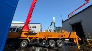 Автобетононасос Everdigm 55CS-5. Тест производительности бетоноподачи после ремонта.
