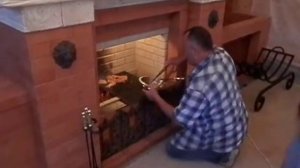 Камин с функцией барбекю))