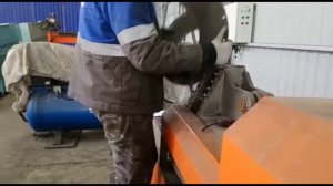 Станок для гибки витков шнеков. В работе. Краснодарский край.
