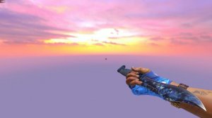 Bowie Knife Bright Water (Battle-Scarred) | CS2 Skin Showcase #454
