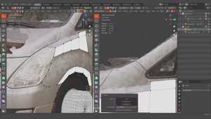 Meshroom Photogrammetry retopo test in blender 1 - Starex Van Fender Part