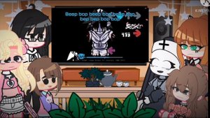 🎤~Friday Night Funkin Mods REACTS To Monochrome~🎤 |[]|Gacha|[]Part 3|[]|