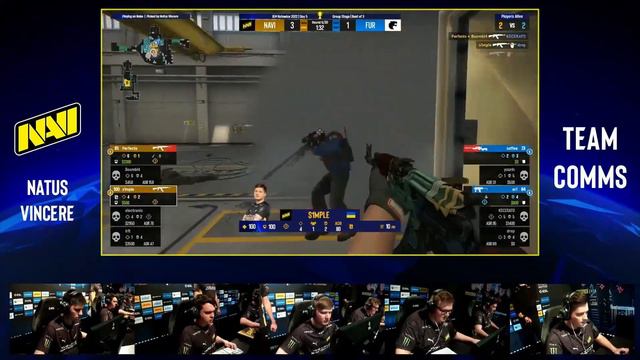 NAVI VOICE COMMS S1MPLE 3K TAKING A SITE | NaVi vs Furia | CSGO IEM Katowice 2022