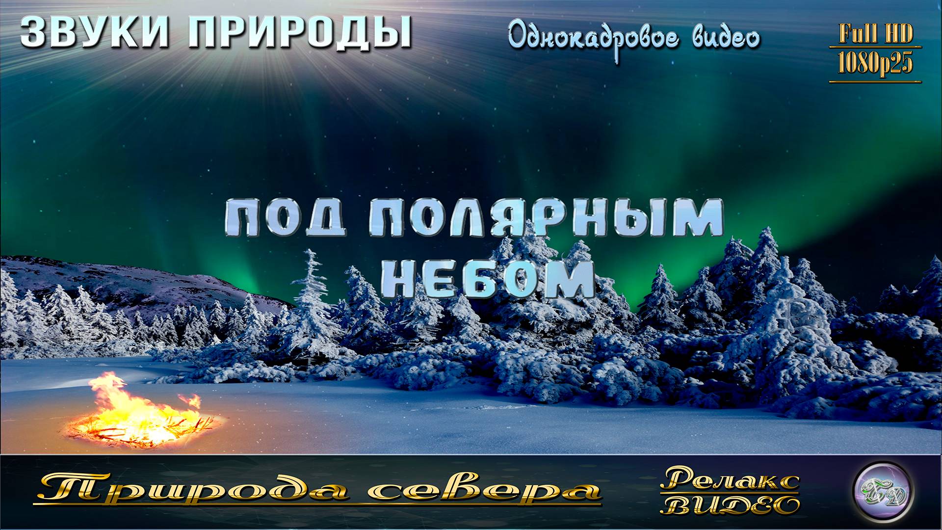 Под полярным небом. Красота полярного сияния под звук костра.