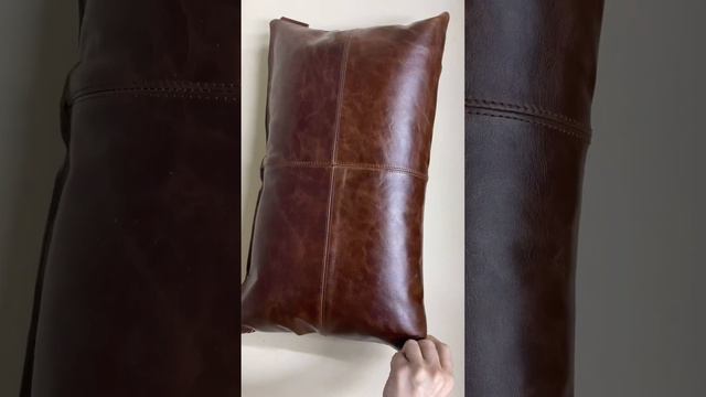 Декоративные дизайнерские подушки из натуральной кожи и бархата #handmade #decorative leather pillow