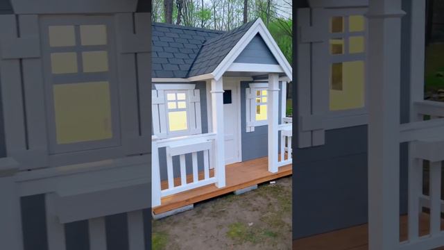 Детский игровой домик. Детская площадка. #детскийдомик #playhouse #diy #детскаяплощадка #shorts