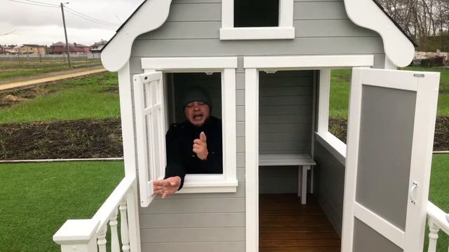 Детский игровой домик для дачи СВОИМИ РУКАМИ. Часть 2 ФИНАЛ. смотреть онлайн