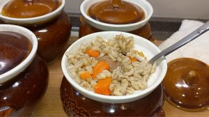 ПЕРЛОВКА С МЯСОМ В ГОРШОЧКАХ Идея быстрого и очень вкусного Ужина