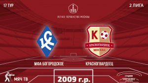 МФА Богородское 2009 vs Красногвардеец