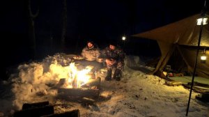 В КАРЕЛИЮ ЗИМОЙ.ДВА ДНЯ НА ТАЕЖНОМ ОЗЕРЕ.КЕМПИНГ С ГОРЯЧЕЙ ПАЛАТКОЙ