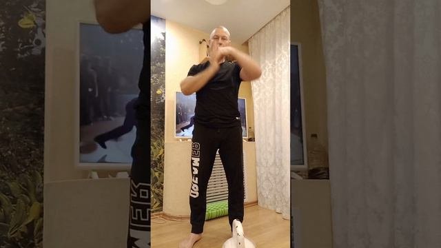 жим 16 на попа 1 и 2 гирями
