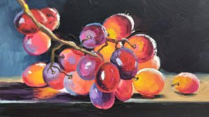 Гуашь. Виноград