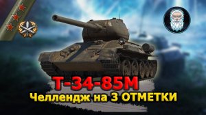 ● Т-34-85М челлендж на 3 отметки