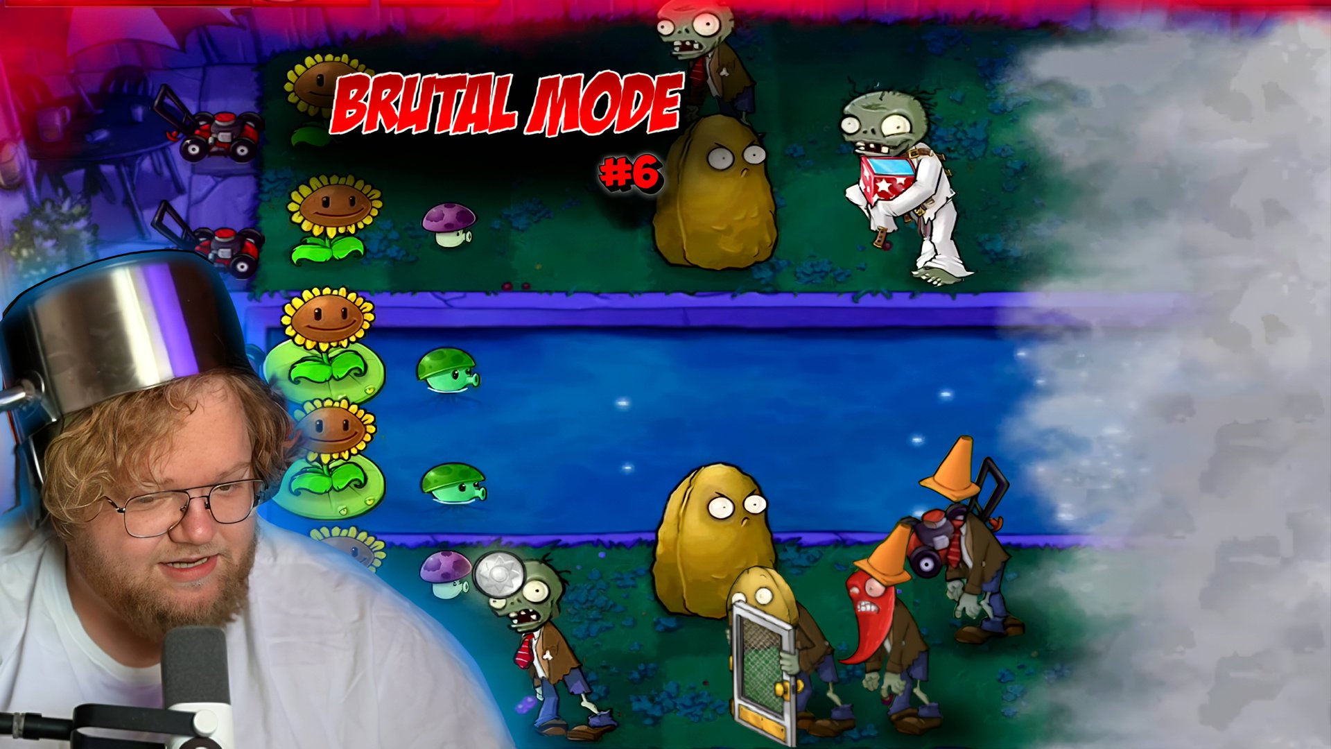 "Т2х2 и ЖЕСТКИЙ МОД НА PVZ // Т2Х2 ПРОДОЛЖАЕТ ИГРАТЬ В Plants vs. Zombies Brutal Mode