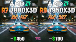 Ryzen 7 7800X3D vs Ryzen 9 7950X3D - Test in 10 Games
