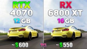 RTX 4070 vs RX 6800 XT - Test in 10 Games