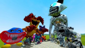 Все новые Монстры Zoonomaly Против всей семьи Poppy Playtime в игре Garry's Mod