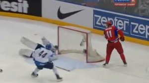 Petri Vehanen [KHL] super save on Evgeny Malkin [NHL].mp4